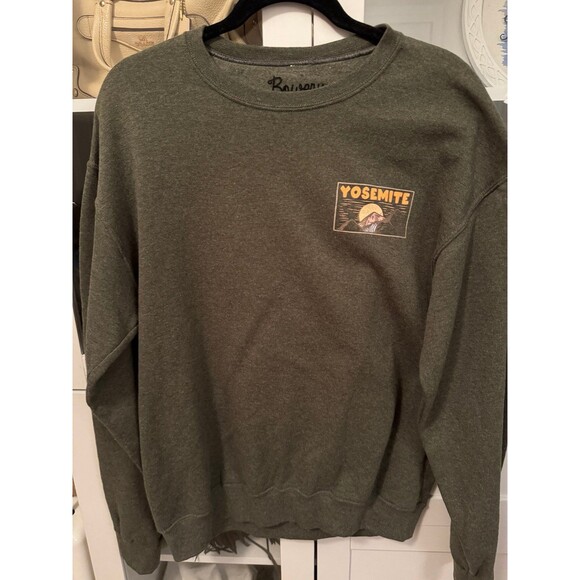 Bowery Supply Co. Yosemite Crewneck Sweatshirt – Forest Green, Size Medium - Picture 1 of 3